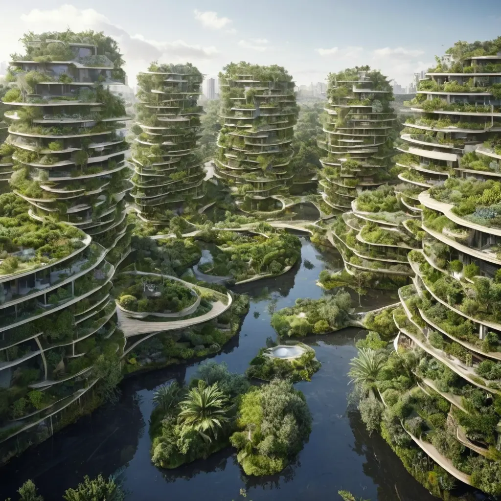 Экологические города будущего: внедрение биофильных архитектур для восстановления природных экосистем и снижения температуры
